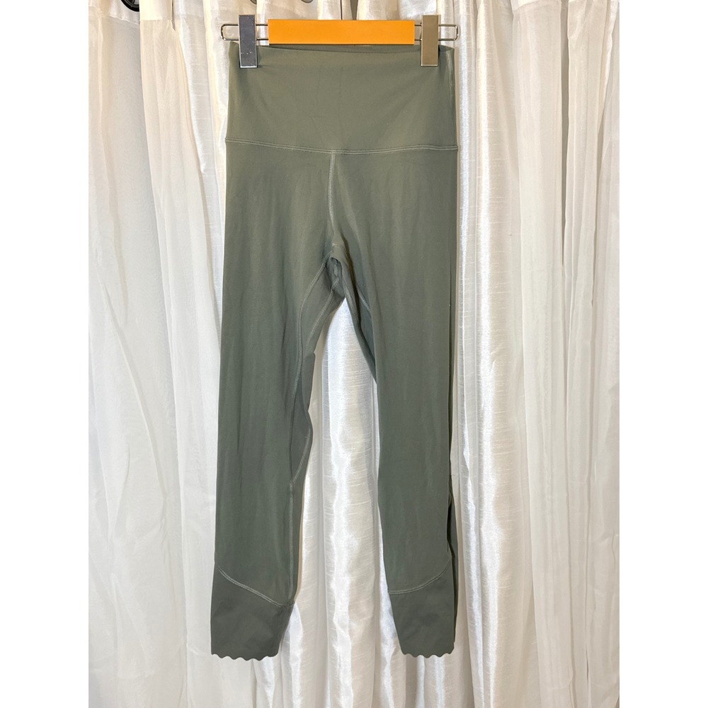Lululemon Align Scallop Pant Women 4 Sage Green High Rise 25 Nulu Leggings